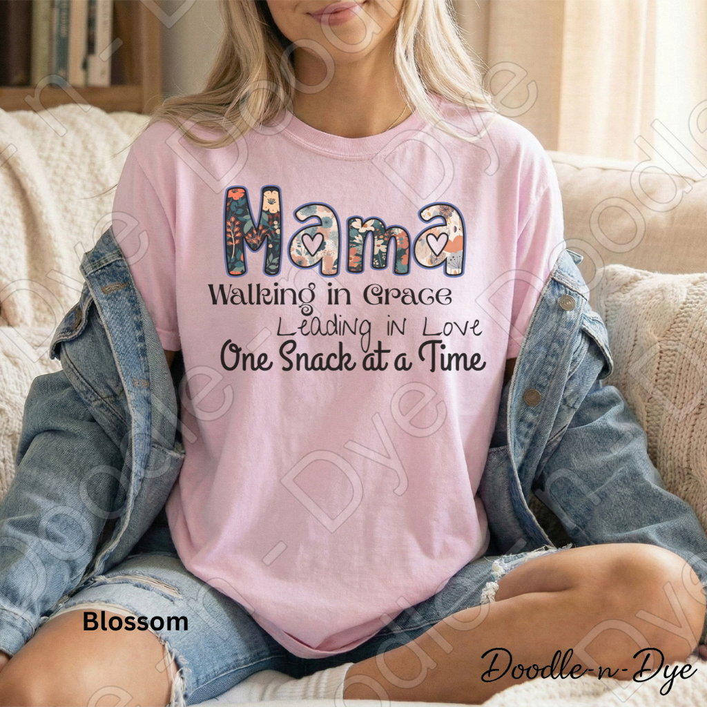 Mama Walking in Grace Shirt – Faith‑Inspired Comfort Colors Tee - Mother's Day Gift for Mom
