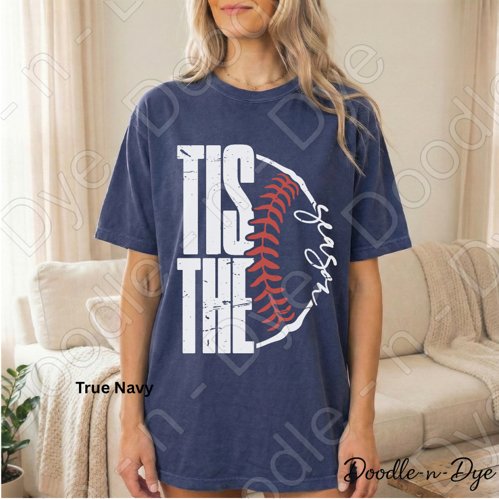 Tis the Season Baseball Comfort Colors Tee, Baseball Mom Tee, Baseball Season Shirt, Gift for Mom, Mother's Day Gift