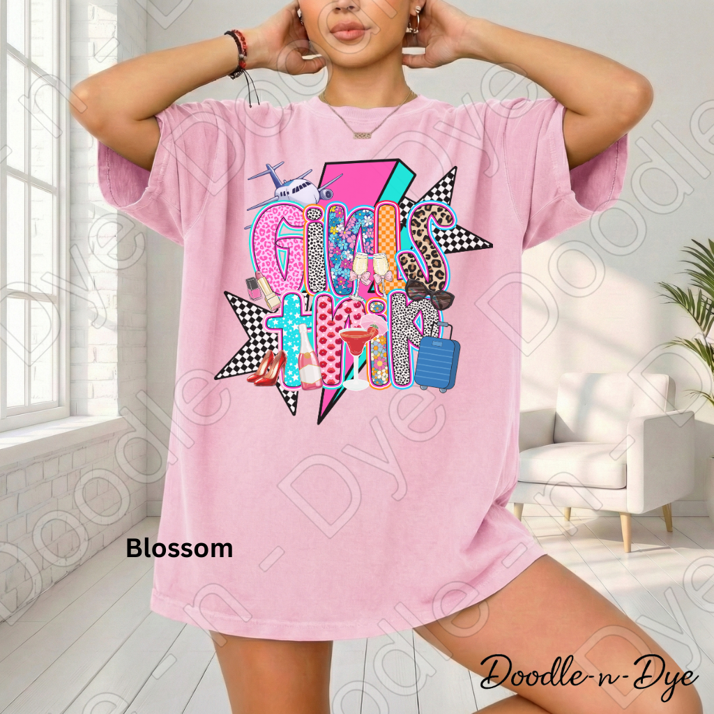 Girls Trip Comfort Colors Shirt – Besties Bachelorette Graphic Tee, Friends Weekend T-Shirt