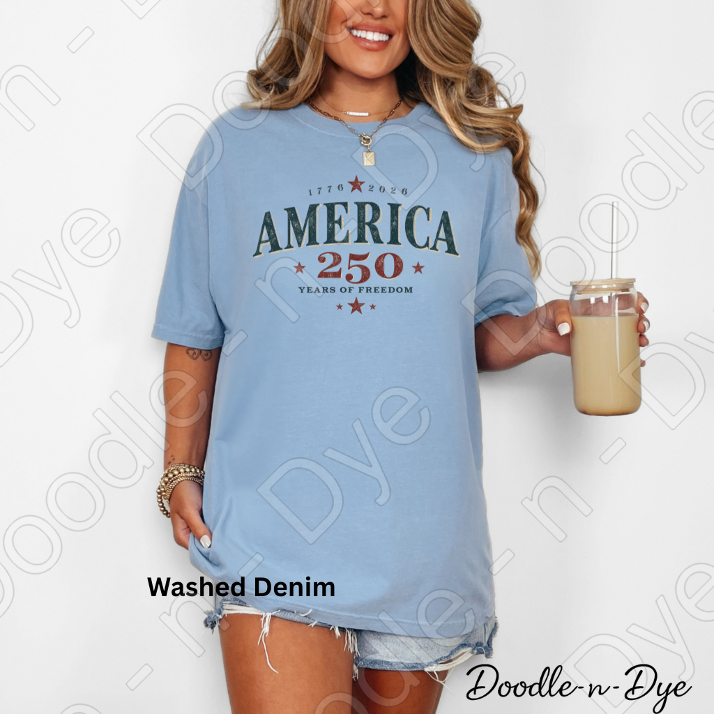 America 250 Shirt – 1776–2026 Patriotic Comfort Colors Tee - 250 Years of Freedom T-Shirt