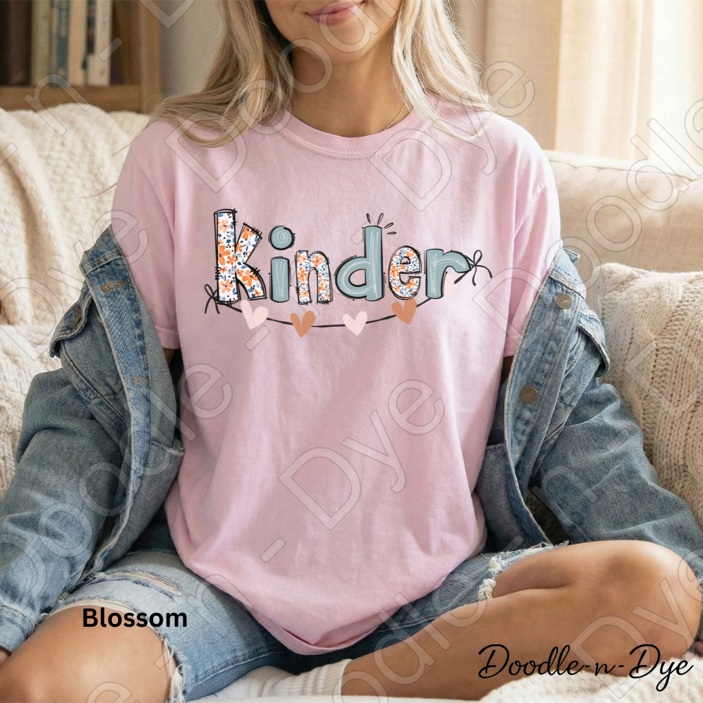 Kinder Teacher Shirt – Comfort Colors Kindergarten Tee - Teacher Appreciation Gift