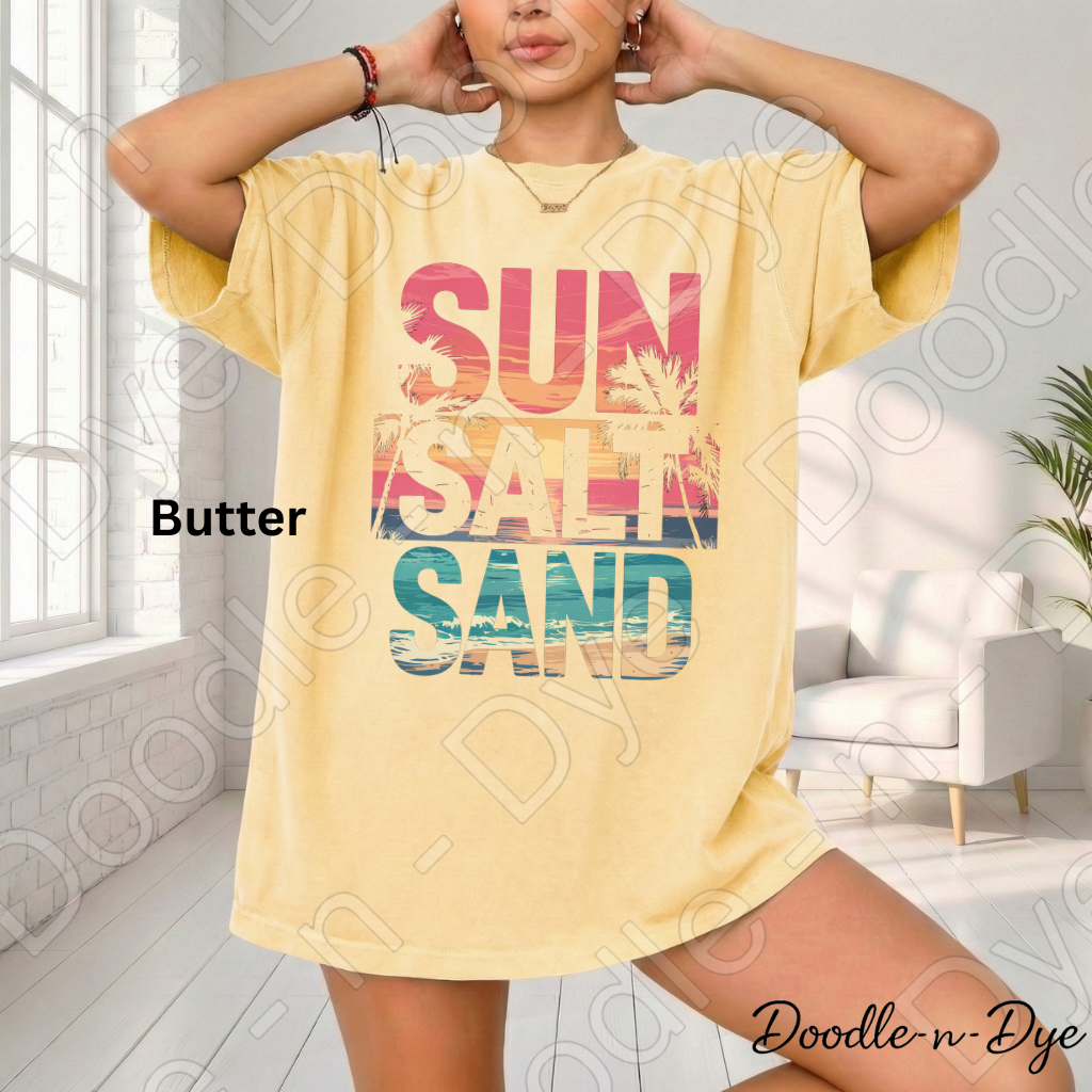 Sun Salt Sand Shirt – Tropical Comfort Colors Beach Tee - Summer Vacation T-Shirt