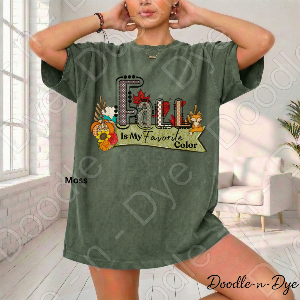 Fall Is My Favorite Color Shirt | Original Comfort Colors Fall Tee | Cozy Autumn Graphic Shirt | Pumpkin & Fox Fall Shirt | Farmhouse Fall Tee