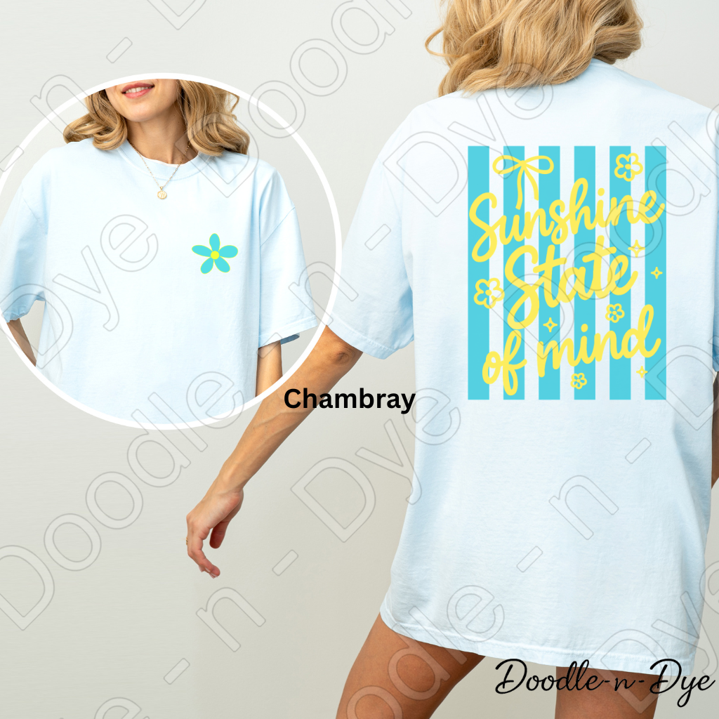 Summer Sunshine State of Mind T-Shirt - Comfort Colors Tee - Summer Vacation Shirt