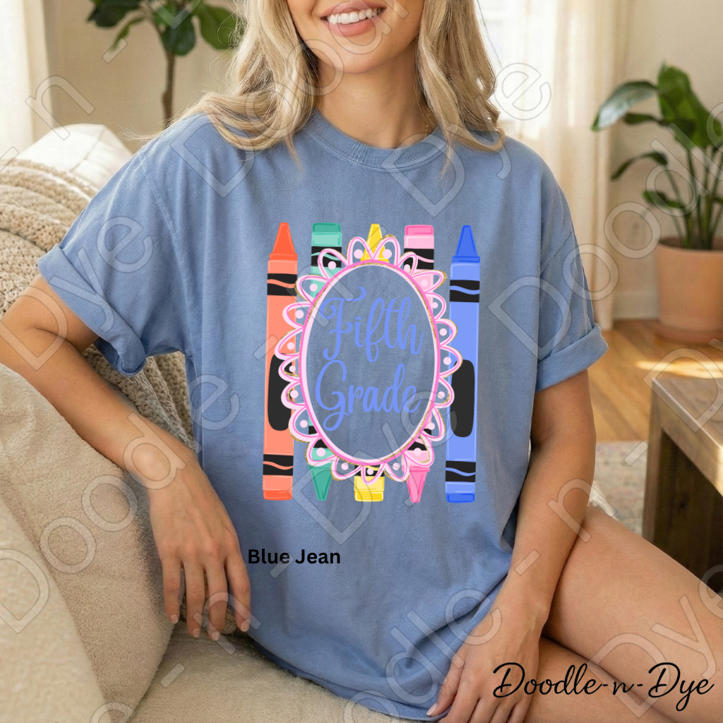 Fifth Grade Teacher Shirt, Fifth Grade Comfort Colors Teacher Tee, Grade Level Fifth Grade Teacher Shirt, Elementary Teacher Gift, Back to School Teacher Tee