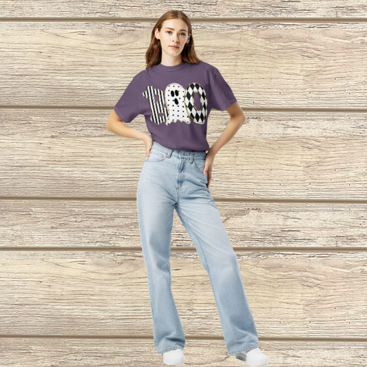 Boo Halloween Shirt | Comfort Colors® Cute Spooky Season Tee | Fall Ghost Tee