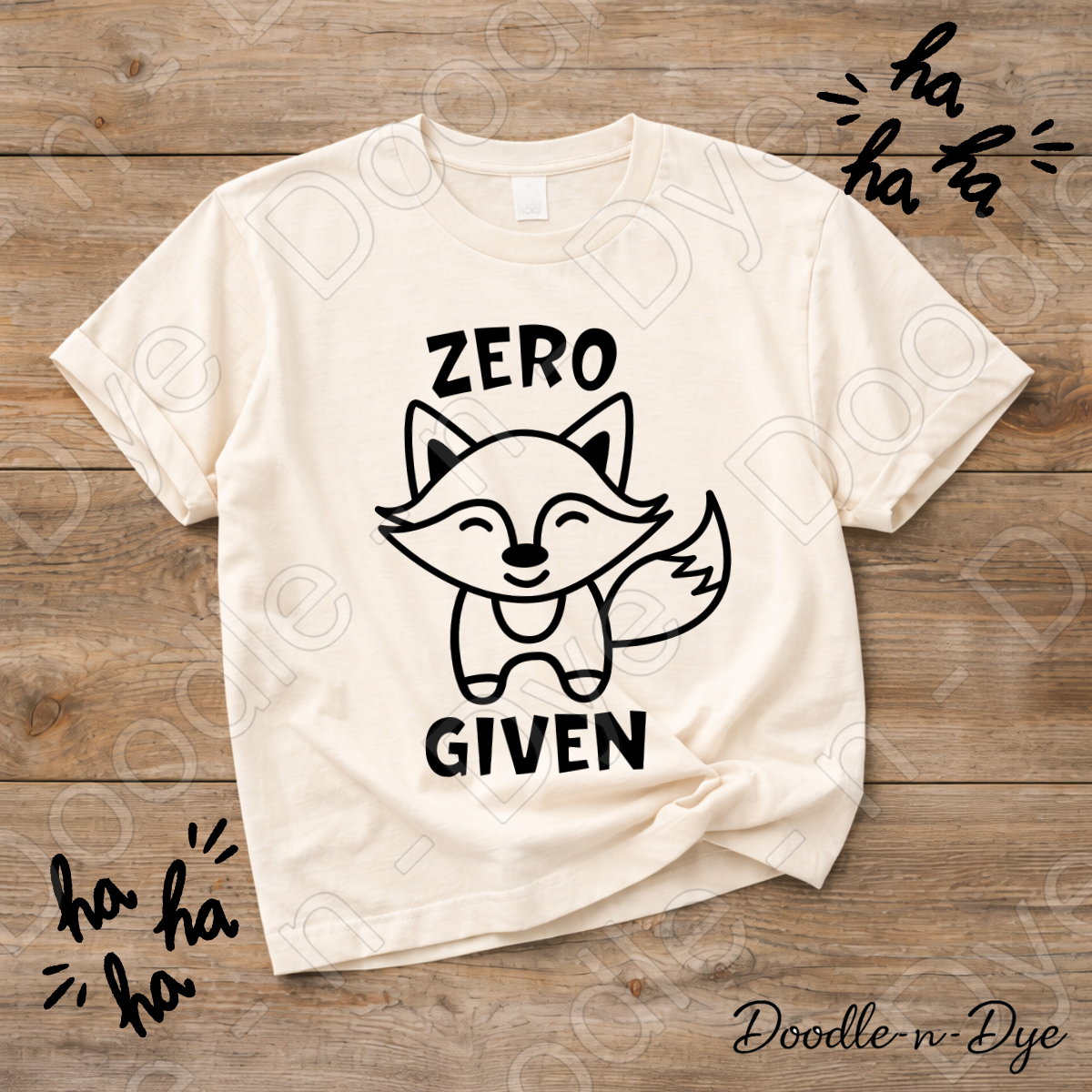 Zero Fox Given Funny Comfort Colors Tee – Snarky Fox Graphic Shirt - Humorous Fox T-Shirt