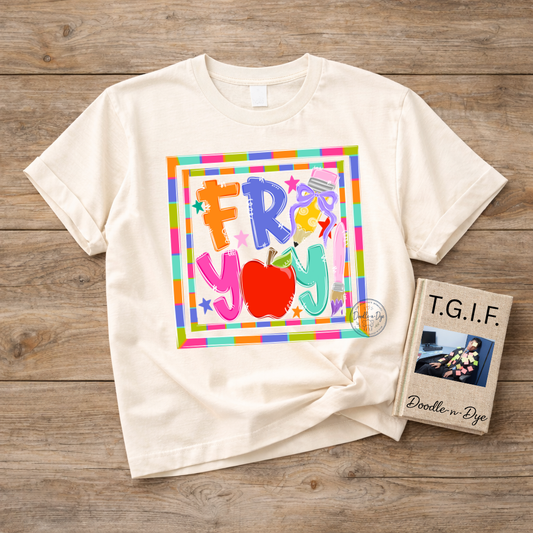 Fri-Yay Teacher Shirt | Colorful Friday Teacher Tee | Comfort Colors® 1717