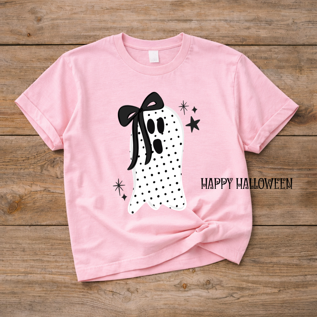 Cute Ghost Halloween Shirt | Comfort Colors Ghost Tee | Pink Ghost Shirt | Spooky Season Graphic Tee | Halloween Shirt for Women