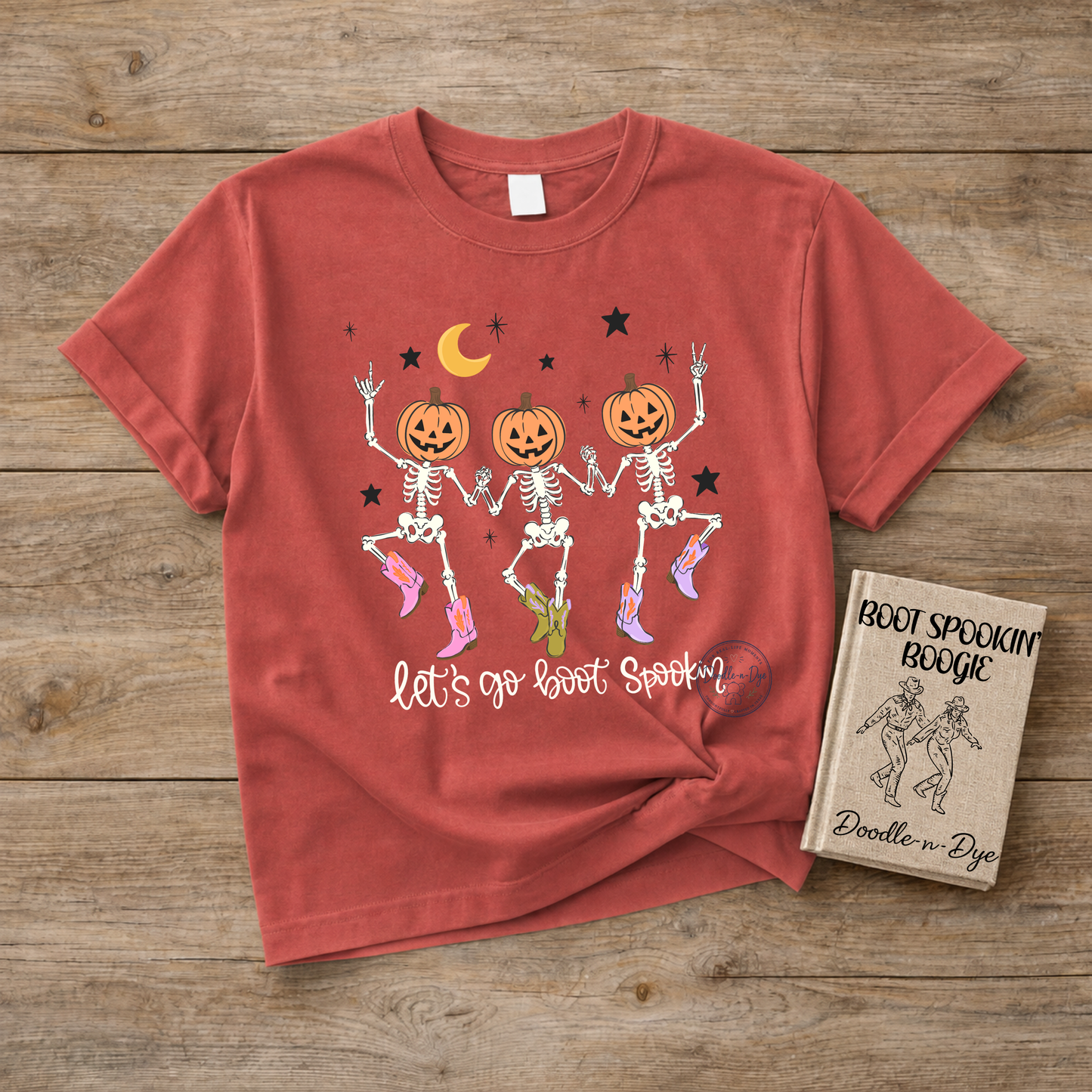 Let's Go Boot Spookin' Shirt | Halloween Skeleton Tee | Pumpkin Head Skeleton Shirt | Country Halloween Shirt | Boot Spookin' Boogie | Comfort Colors Graphic Tee
