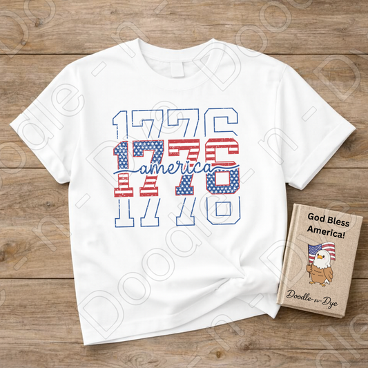 1776 America Shirt – Patriotic Vintage USA Comfort Colors Tee - July 4th 250 Anniversary T-Shirt