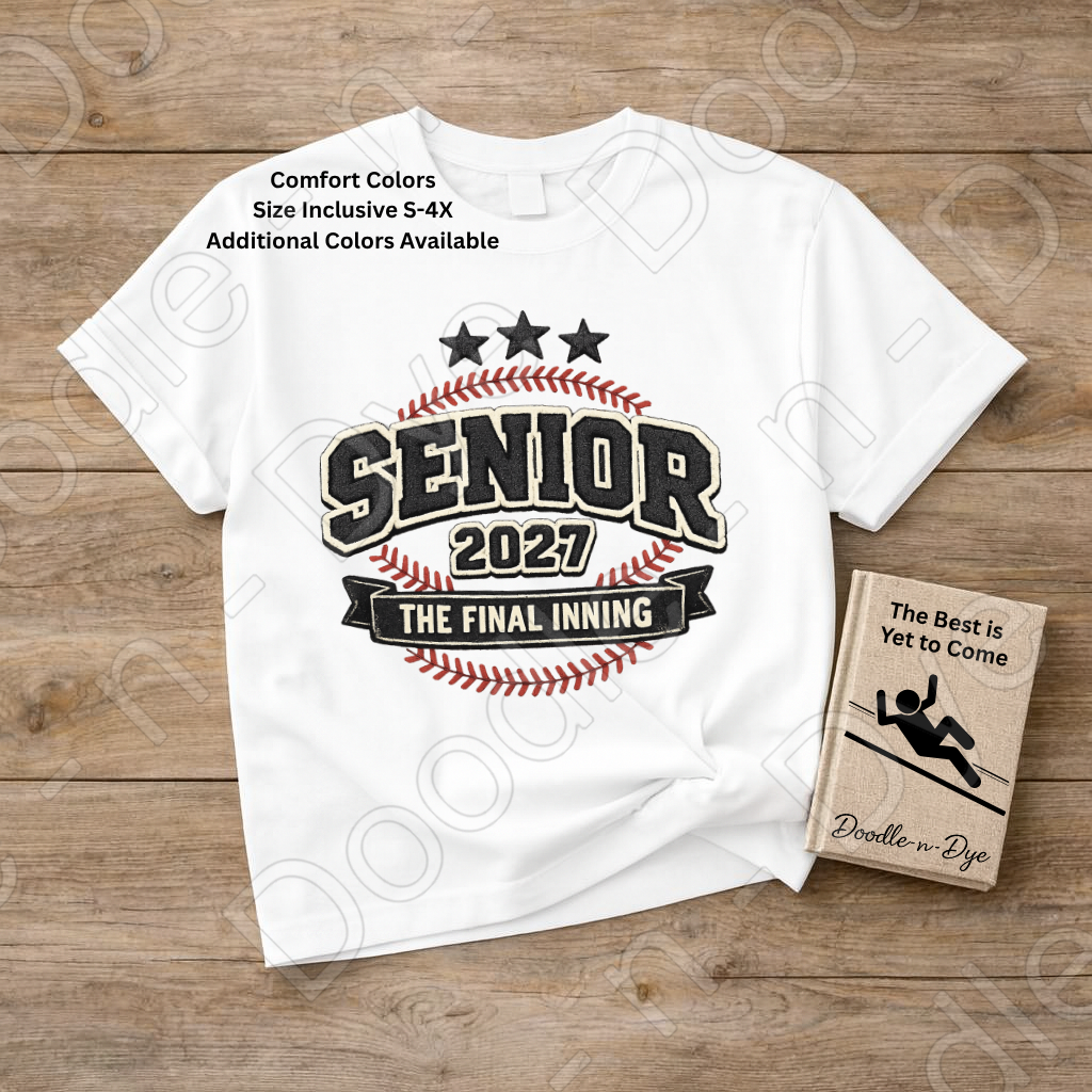 Senior 2027 Baseball Comfort Colors Tee, Class of 2027 Baseball Shirt, Senior Night T-Shirt, Senior Year 2027 Tee