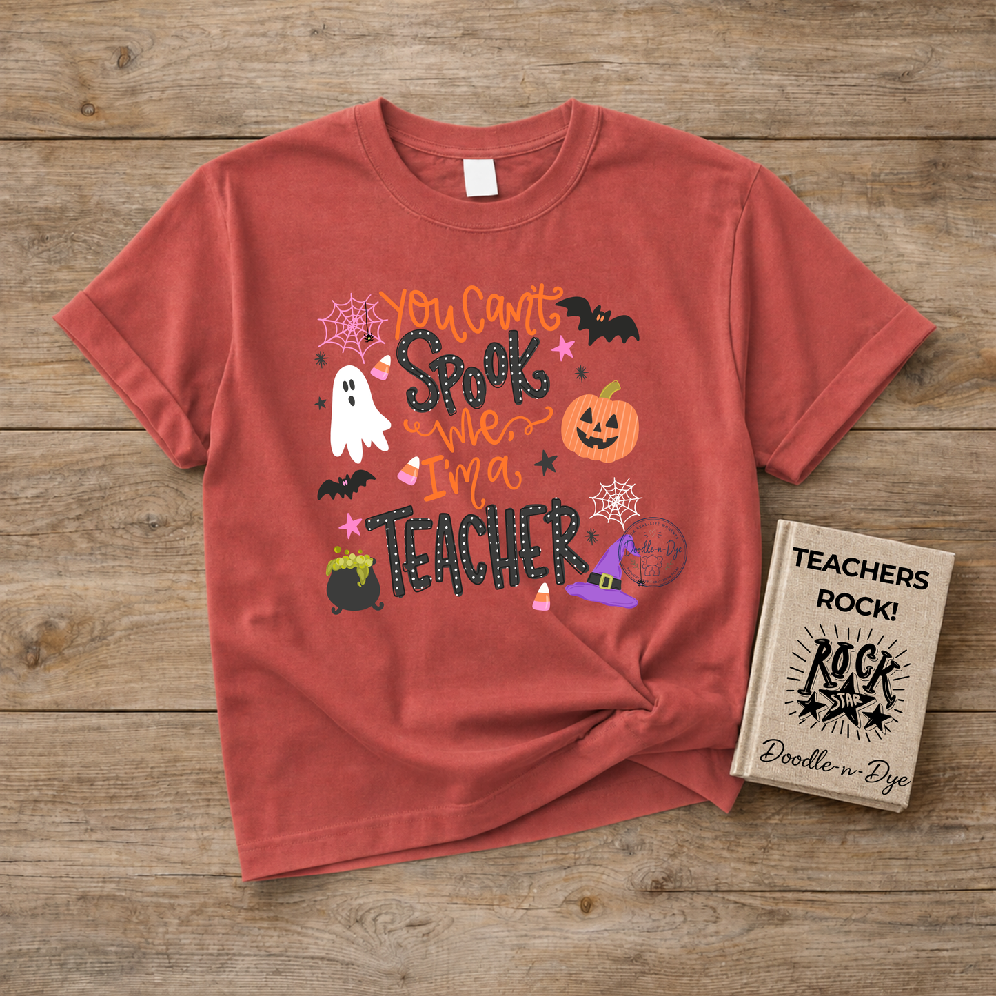 You Can't Scare Me I'm a Teacher Shirt | Halloween Teacher Tee | Comfort Colors Teacher Shirt | Spooky Teacher Gift | Fall Teacher Graphic Tee